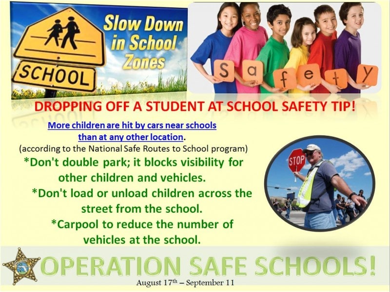 Operation Safe Schools Dropping Off Students at School Safety Tip