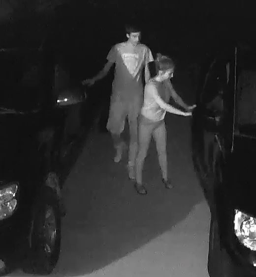 Car Burglary Suspects Caught on Home Video Surveillance