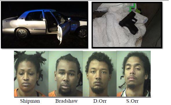 Four Charged Following Pursuit Through Shalimar