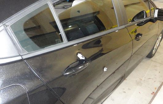 bullet holes in vehicle